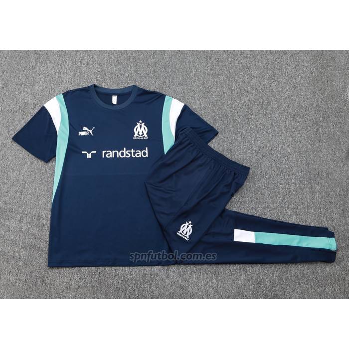 Chandal del Olympique Marsella Manga Corta 2023-2024 Azul